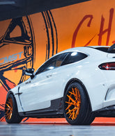 Mercedes Benz C-Class C43 AMG C300 W205 2016-2022 Coupe Convertible (suitable for both pre-facelift and facelift) with Aftermarket Parts - Side Skirts Carbon Fiber / FRP from CMST Tuning